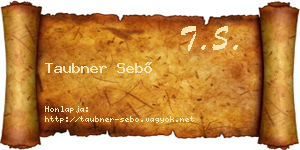 Taubner Sebő névjegykártya